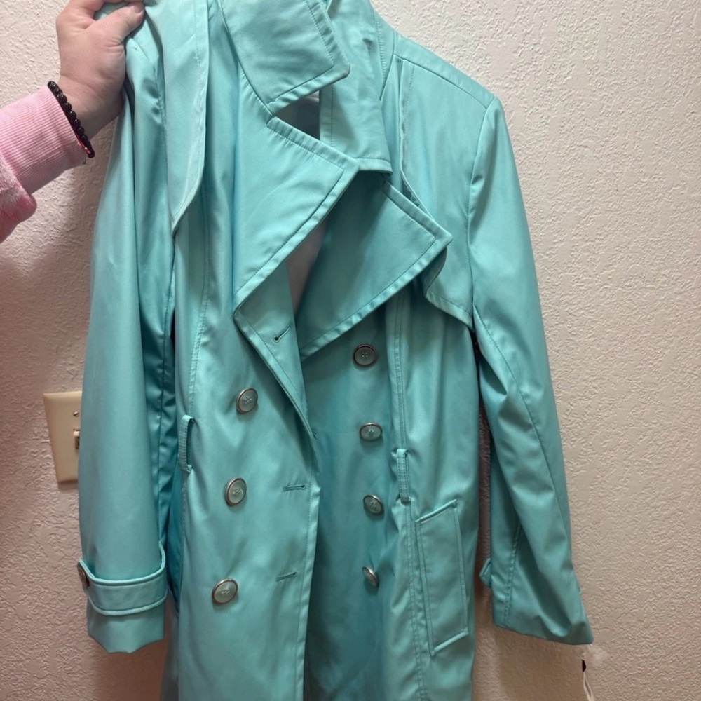 Metaphor Women's Light Blue Trench Coat